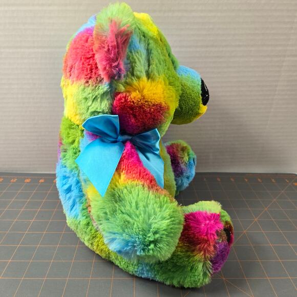 Breezy Progressive Plush Tie Dye Bear with Bow 2016 style 290881 - Picture 2 of 15